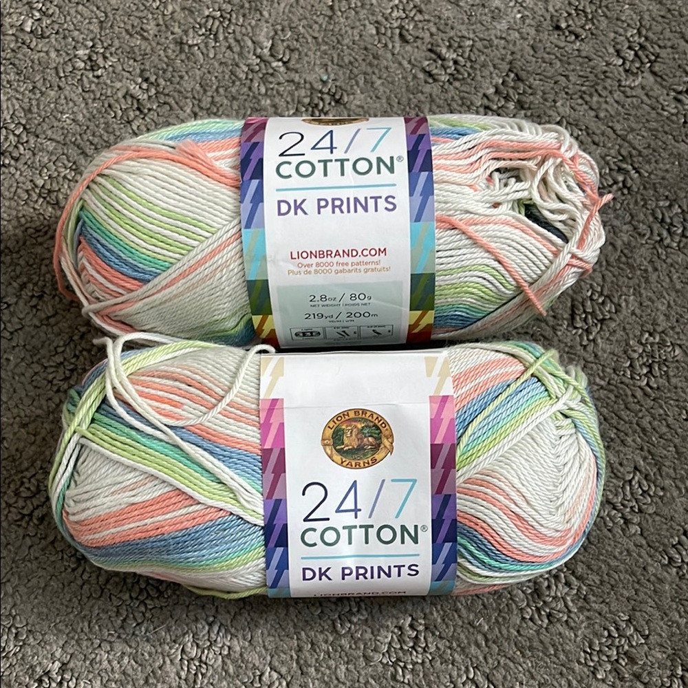 Lion Brand 24/7 Cotton DK Prints Yarn
